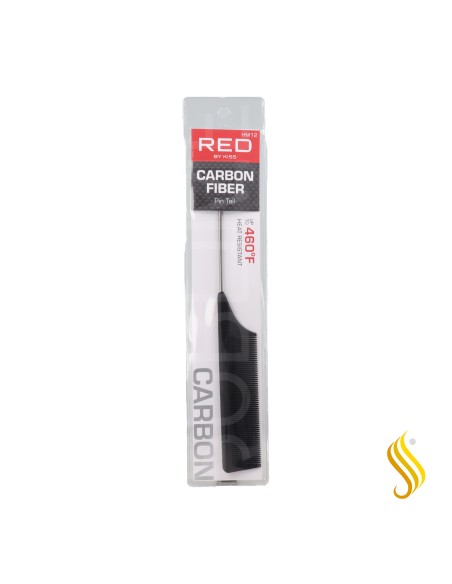 Red Kiss Carbon Pin Tail Comb Peine